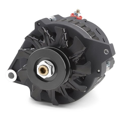 Proform Alternators 66430.16BK Alternator, GM CS130 Case, 160 amps, 12 Volt, One Wire, V-Belt, Black Crinkle, Chevy, Small Block, Big Block, Each