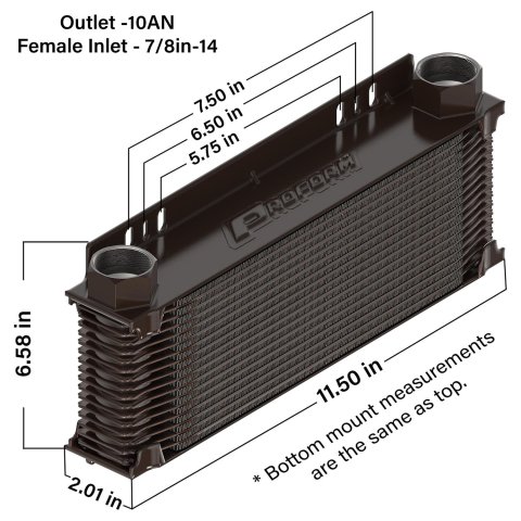 Proform Tundra Series Fluid Coolers 69570-16 Cooler, Plate-Fin Type, Aluminum, 16 Row, Universal, Each