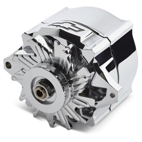 Proform Parts Alternators and Generators 141-154 Alternator; 100 AMP; GM 1-Wire; Slant-Edge; Recessed Black Bowtie Logo; Chrome
