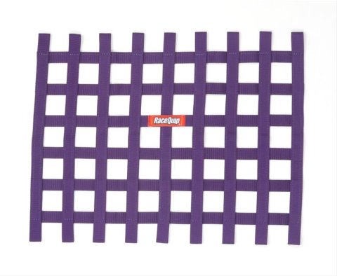 RaceQuip Non-SFI Ribbon Window Nets 721055RQP Net, Non-SFI, Ribbon, Rectangle, Polypropylene, Purple, 24 in. Width, 18 in. Height, Each