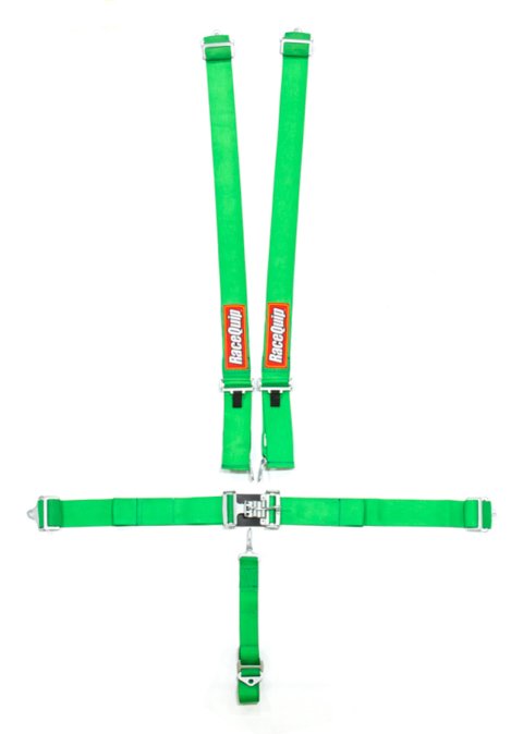 RaceQuip Latch & Link Harnesses 711071RQP Racing Harness, Link, Complete, 5-Point, SFI 16.1, Polyester, Green, Each