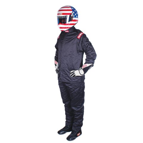 RaceQuip Chevron-5 Multi-Layer SFI-5 Jackets 91619059RQP Driving Jackets, SFI-5, Multiple Layers, Nomex®, Black, SFI 3.2A/5, Men's Large, Each