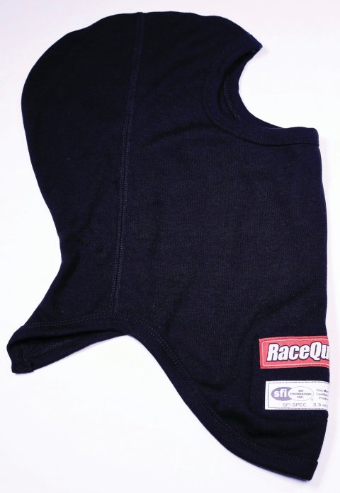 RaceQuip Head Socks 433992RQP Sock, Single Eyehole Opening, Two Layers, Aramid/Cotton, Black, SFI 3.3, Each