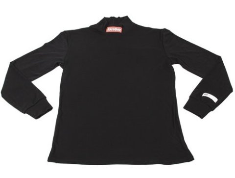 RaceQuip SFI 3.3 Fire-Retardant Underwear Shirts 421992RQP Fire Retardant Shirts, 3.3, Long Sleeve, Nomex, Black, Men's Small, Each