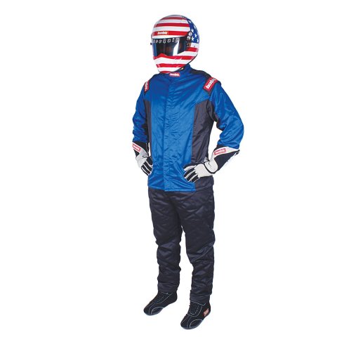 RaceQuip Chevron-5 Multi-Layer SFI-5 Jackets 91619239RQP Driving Jackets, SFI-5, Multiple Layers, Nomex®, Blue, SFI 3.2A/5, Men's Medium, Each