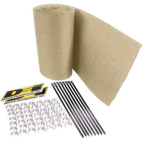 DEI Speed Sleeves Exhaust Wrap Jackets 10114 Wrap, Fiberglass Composite, Silver, 24 in. Wide x 2 ft., Pinch Clip, Each