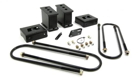 ReadyLift Suspension Rear Block Kits for 2019-2025 3500 - 26-19500 Blocks, Kits, 5.00 in., Includes Blocks, Bump Stop Extensions, U-Bolts, Hardware, Ram, Kit