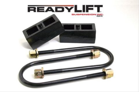 ReadyLift Suspension Rear Block Kits for 2011-2016 F-250 SUPER DUTY, F-350 F-450 DUTY - 66-2025 Lift, Leaf Spring Block, Cast Iron, Rear, 5.0 in., Ford, Kit