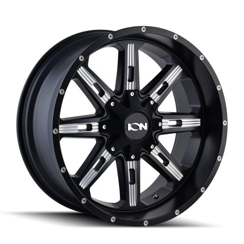 ION Alloy Series 184 Satin Black Wheels with Milled Spokes 17x9 SATIN BLACK/MILLED SPOKES 17X9 6-135/6-139.7 -12mm 108mm