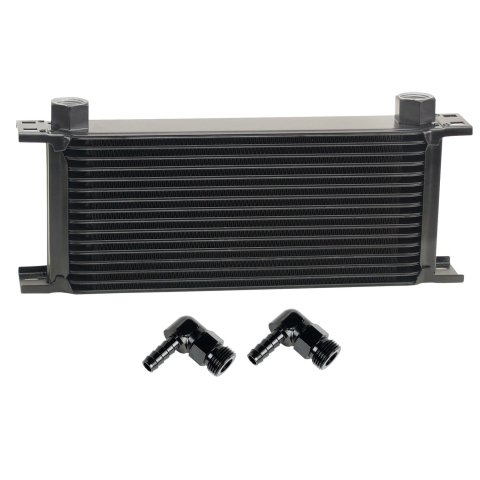 Derale Stacked Plate Fluid Coolers 51682 Stack Cooler 16 Row w/ 1/2" Swivel Hose Barb fittings