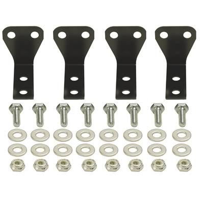 Derale Stacked Plate Fluid Cooler Mounting Kits 50020 Brackets, Steel, Black, Cooler, Kit