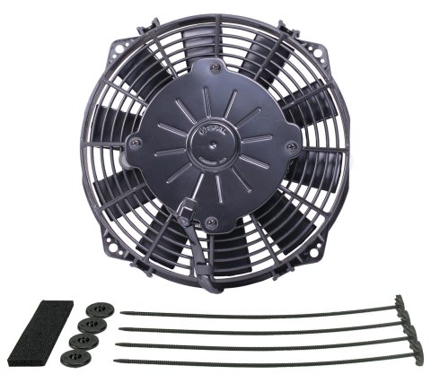 8 Inch 366 CFM Derale High-Output Paddle Blade Fan 16108 Electric Fan, in. Diameter, Puller, cfm, Black, Each