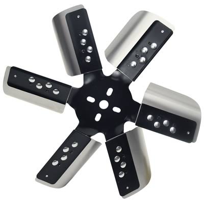 Derale Heavy-Duty Flex Fans 17015 Fan, Flex-Type, Heavy-Duty, Clockwise, 15 in. Diameter, Stainless Steel Blades/Steel Hub, Universal, Each