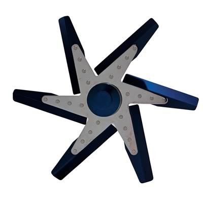 Derale Hi Performance Aluminum Narrow Blade Flex Fans 19517 Fan, Flex-Type, High Performance, Clockwise, 17 in. Diameter, Blades/Steel Hub, Universal, Each