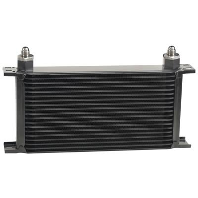 Derale Stacked Plate Fluid Coolers 51906 Cooler, Plate-Type, Aluminum, Black, 19-Row, -6 AN, 7.313 in. x 13 in. x 2 in., Each