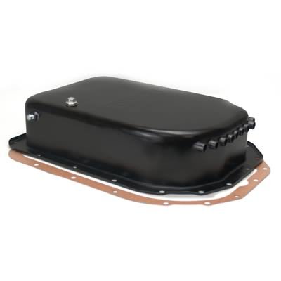 Derale Transmission Pans 14207 Pan Cooler, 4 1/16 in. Deep, Steel, Black, Chevy, GMC, 4L80E, Each