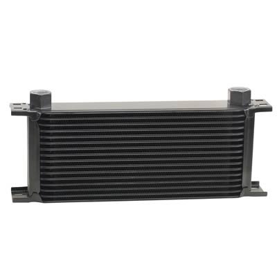 Derale Stacked Plate Fluid Coolers 51678 Cooler, Plate, 16 Rows, Aluminum, Black, -10 AN O-ring Female Threads Inlet/Outlet, Each