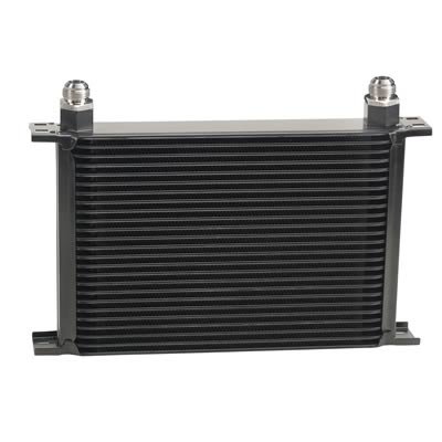 Derale Stacked Plate Fluid Coolers 52510 Cooler, Plate-Type, Aluminum, Black, 25-Row, -10 AN, 9.563 in. x 13 in. x 2 in., Each