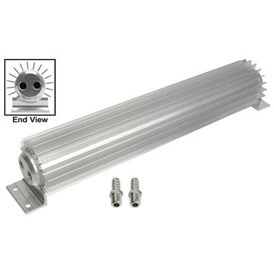 Derale Heat Sink Fluid Coolers 13261 Cooler, Type, 2-Pass, Aluminum, 17.25 in. x 2.188 in. x 3.25 in., 1/4 in. NPT, Inlet, Outlet