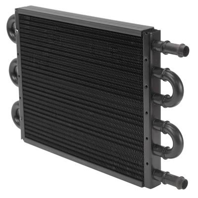 Derale 7000 Series Tube and Fin Transmission Coolers 15831 Oil Cooler, 12 3/4 in. x 7 5/8 in. x 3/4 in., 1/2 in. Hose Barb Fittings, Replacement for DER-15830, Each