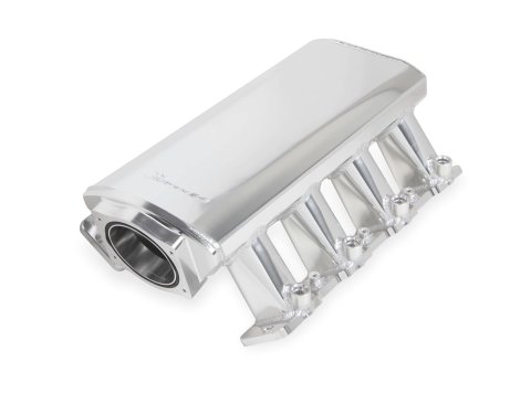 Holley Sniper EFI Fabricated Intakes 820031-1 Intake Manifolds, EFI, Fabricated, Cathedral Port, 92mm Throttle Body, 1,800-7,000 RPM, Aluminum, Silver, Chevy, LS, 4.8-6.0L, Each