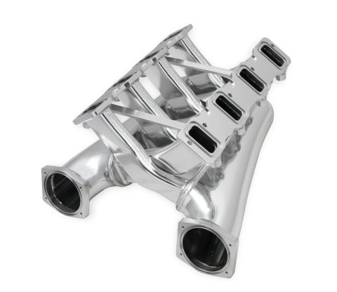 Holley Sniper Fabricated Dual Plenum Intake Manifolds 822241 Manifolds, EFI, Plenum, Rectangular Port, 102mm Throttle Body, 1,600-6,800 RPM, Welded Aluminum, Silver, Chevy, LS, 4.8-6.0L, Each