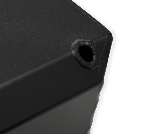 Holley Sniper Fabricated Aluminum Valve Covers 890003B Covers, EFI, Fabricated, Aluminum, Short, Baffled, Black, 1.25 in. Breather Holes, Hardware, Chrysler, Dodge, Plymouth, 273-360ci, Pair