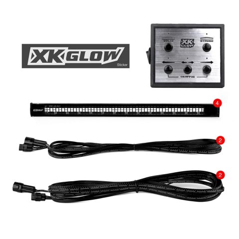 XK Glow Emergency Strobe Lights XK052002-T-W 1pc 12in Tube Plug n Play Light Series - White