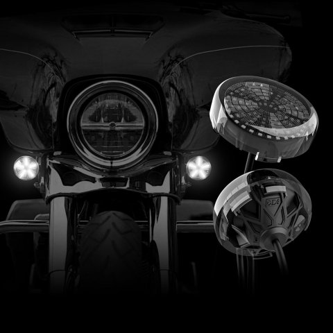 XK Glow Powersports Taillights XK-MTP56-FF Pro Series MotoTurnz - 1156 Flat Style Front