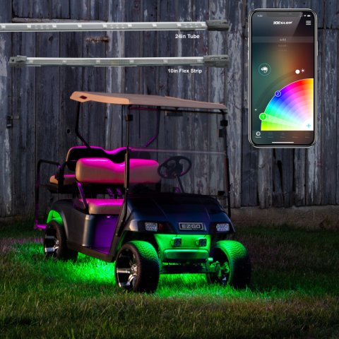 XK Glow Powersports Accent Lights XK-GOLF-ADV LED Golf Cart Light Kits XKchrome Smartphone App