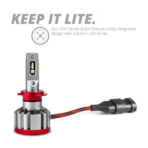 XK Glow XKchrome Devil Eye 2-in-1 Headlight Bulb Kits XK045004-HB3 2x HB3 - RGB 2In1 LED Million Color XKCHROME Smartphone App Controlled RGB/LED Kit