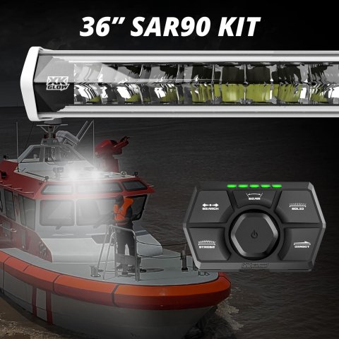 XK Glow Light Bars, Pods and Fog Lights XK-SAR90-2W Bar Kit Emergency Search Rescue System White 36" SAR90