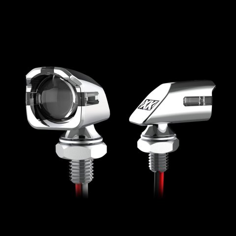 XK Glow LED Accent Lights XK034022-AC Mini Turnz Chrome Amber
