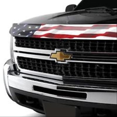 Stampede Vigilante Premium Hood Protectors 2418-41 Bug Guard, Protector, 3M Automotive-grade Adhesive, Acrylic, Nissan Titan XD, American Flag, Each