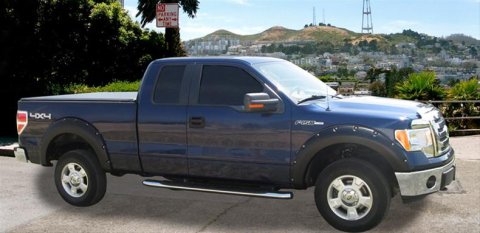 Stampede Ruff Riderz Fender Flares 8424-5 Flares, Riderz, Front and Rear, Thermoplastic, Textured Black, 6.00 in. Flare Width, Ford, Set of 4