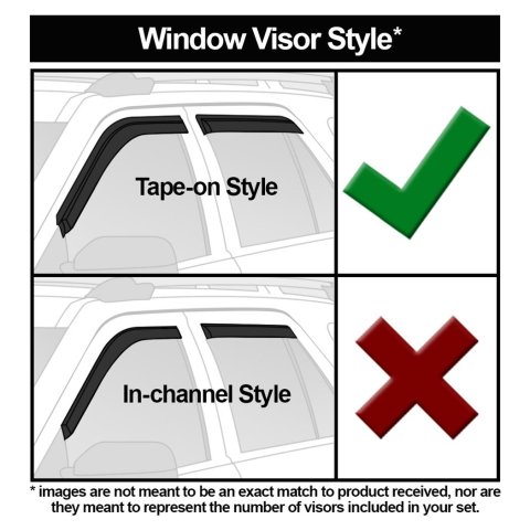 Stampede Tape-Onz Sidewind Deflectors 6207-2 Side Window Visor VentVisor - 2pc Smoke Dodge Dakota 1997-2004