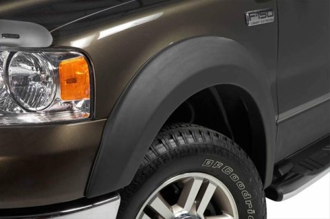 Stampede Trail Riderz Fender Flares 8532-2 Flares, Riderz, Front and Rear, Thermoplastic, Black, 5.250 in. Flare Width, Ford, Set of 4