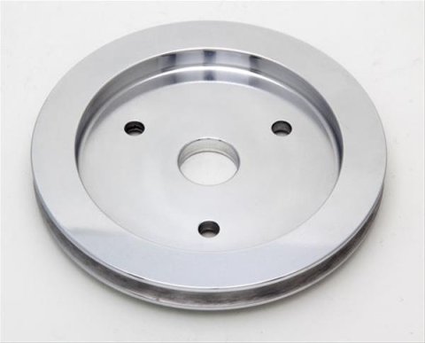 Trans-Dapt Performance Aluminum Crankshaft Pulleys 8892 Pulley; 6.6 in. Dia.; Single Groove; Short Style; Polished Aluminum;