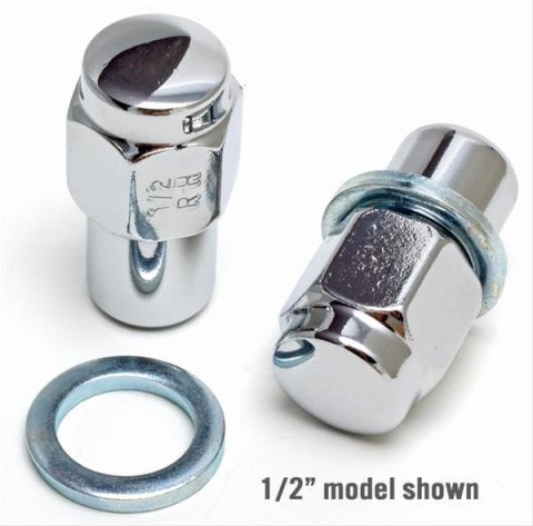 Trans-Dapt Performance Lug Nuts 7006 Nuts, Conical Seat, 7/16 in. x 20 RH, Closed End, Chrome Plated Steel, Set of 5