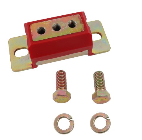 Trans-Dapt Performance Transmission Mount Pads 4237 Pad, Steel, Zinc Plated, Red Polyurethane Bushing, Buick, Cadillac, Chevy, Chrysler, Dodge, GMC, Olds, Plymouth, Pontiac, Each