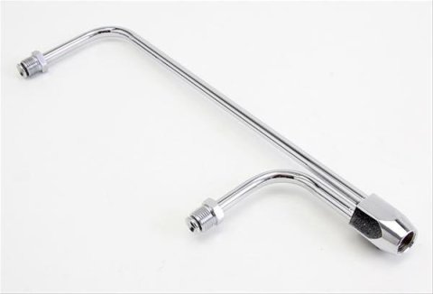 Trans-Dapt Performance Fuel Lines 2194 Line, Steel, Chrome, 8-21/32 in. Line Spacing, 1/8 in. NPT Threaded Port, Each