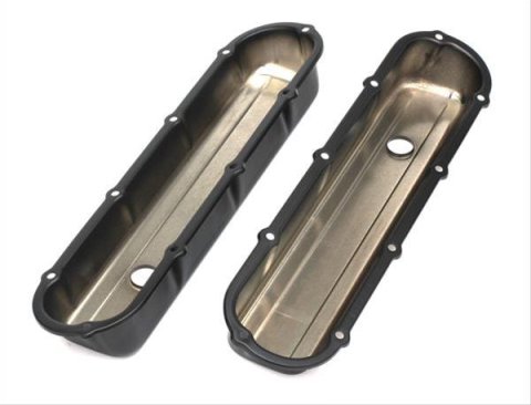 Trans-Dapt Performance Products Valve Covers 8610 CADILLAC ASPHALT BLACK POWDER COATED VALVE COVERS