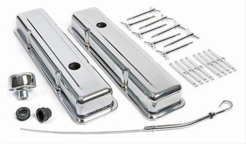 Trans-Dapt Performance Chrome Engine Dress-Up Kits 3041 Kit, Steel, Chrome, Chevy, Small Block, Kit