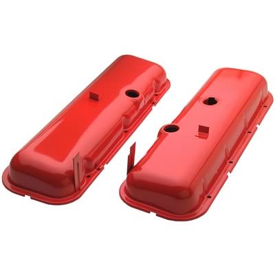 Trans-Dapt Performance OEM Reproduction Colormatch Valve Covers 9917 Covers, Stock Height, Steel, Orange, Plain, Chevy, Big Block, Pair