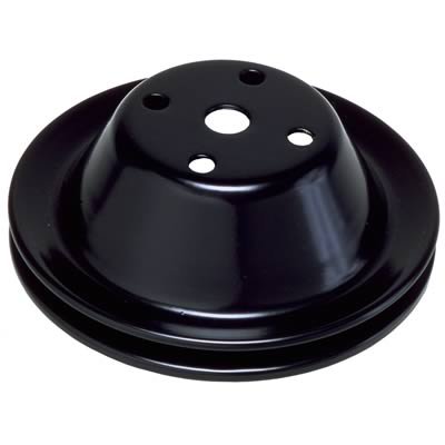 Trans-Dapt Performance Powdercoated Pulleys 8600 Water Pump Pulley, V-Belt, 1-Groove, Steel, Black, Chevy, Small Block, Short Pump, Each