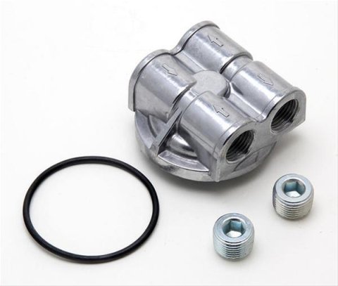 Trans-Dapt Performance 90 Degree Oil FIlter Bypass Adapters 1458 Filter Adapter some Jeeps and Imports 20mm x 1.5 threads
