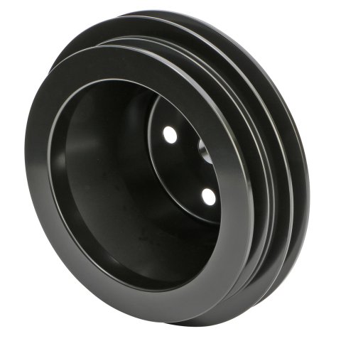 Trans-Dapt Performance Products Water Pump Pulleys 7132 Pulley, Pulley Aluminum BB Chevy Lwp Black Finish