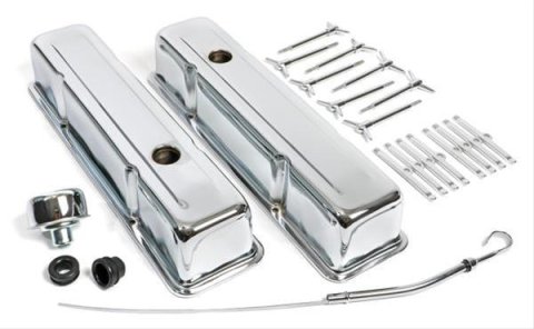 Trans-Dapt Performance Chrome Engine Dress-Up Kits 3040 Kit, Steel, Chrome, Chevy, Small Block, Kit