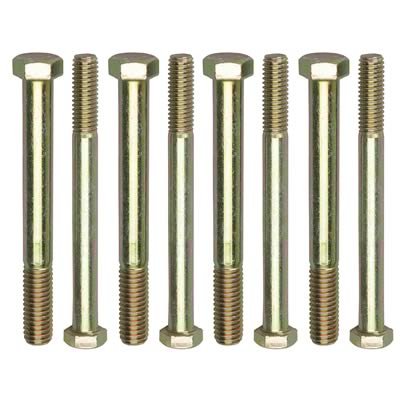 Trans-Dapt Performance Engine Stand Bolts 4897 Bolt Kits, Performance, Steel, Grade 8, 4 in. Long, 4 x 3/8 in.-16 Thread, 4 x 7/16 in.-14 Thread, Yellow Zinc Finish, Kit
