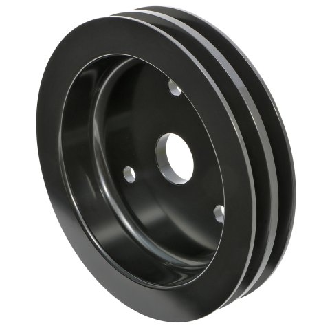 Trans-Dapt Performance Products Crankshaft Pulleys 7137 Pulley, BBC Aluminum Pulley Double Lower Swp Black